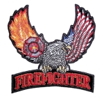 Biker patch firefighter eagle