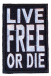 Live free or die biker patch