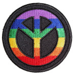 Gay peace sign patch