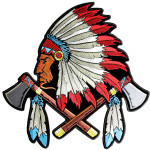 Native Indian chief head patch
