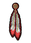 Native Indian feathers biker patch