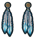 Blue Indian feathers patch