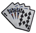 Royal flush playing cards patch
