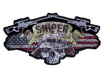 American flag sniper skull military patch