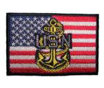 patriotic us navy anchor patch