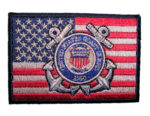patriotic coast guard logo biker patch