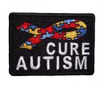 cure autism puzzle piece ribbon patch