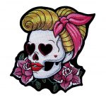 pin up skull patch