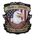 patriotic liberty and union american eagle biker patch