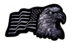 patriotic US american eagle flag biker patch