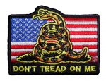 patriotic Gadsden snake biker patch