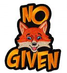 No Fox Given funny biker patch