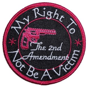 My Right To Not Be A Victim Lady Rider Embroidered Biker Patch