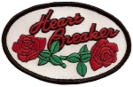 Lady rider biker patch red roses