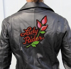 Red roses large biker patch