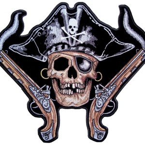 Biker patch pirate skull