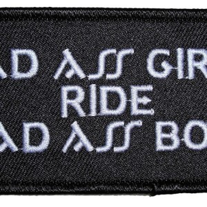Ladies biker patch sexy saying