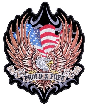 Patriotic freedom biker patch