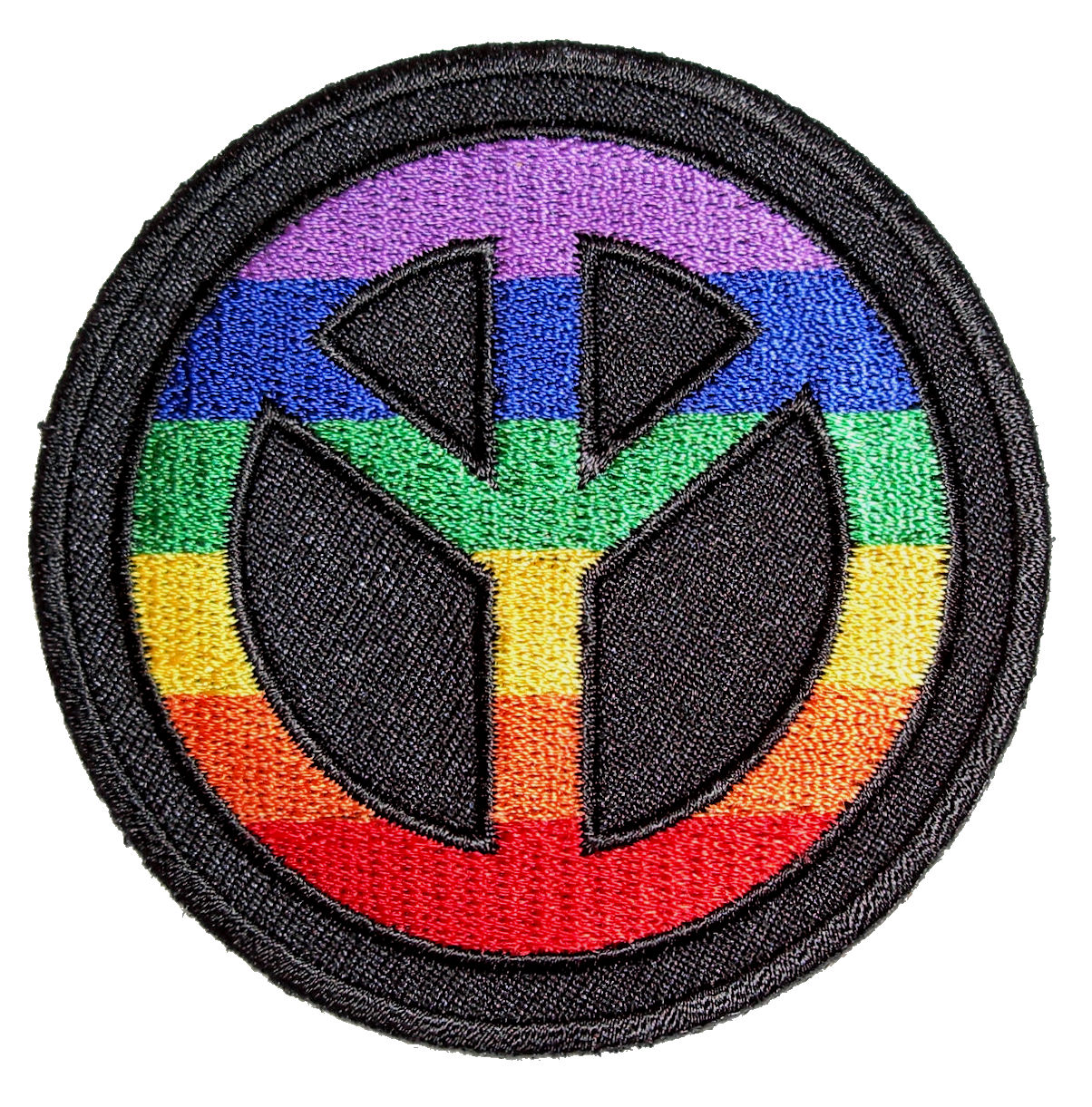Gay peace sign patch. 