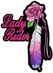 Pink rose and heather lady rider patch