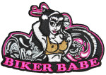 Sexy motorcycle biker babe patch