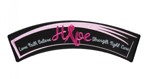 Breast cancer pink ribbon rocker patch