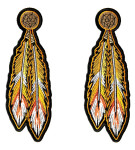 Gold colored Indian feathers