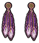 Pink and purple feathers patch