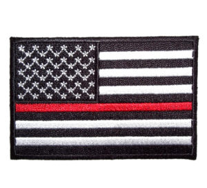 American flag thin red line patch