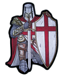 Christian crusader knight patch
