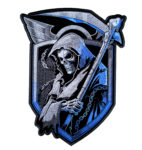 angel of death grim reaper with shield patch