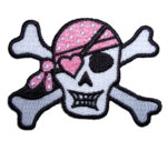 skull and crossed bones and bandanna patch