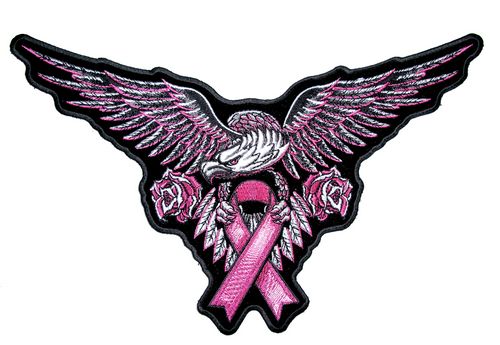 pink ribbon eagle patch 