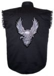 silver eagle sleeveless biker shirt