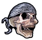 biker skull guy and bandanna
