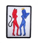 sexy devil and sexy angel babes patch