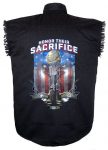 fallen heroes patriotic black twill biker shirt