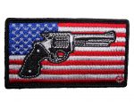 patriotic pistol american biker patch