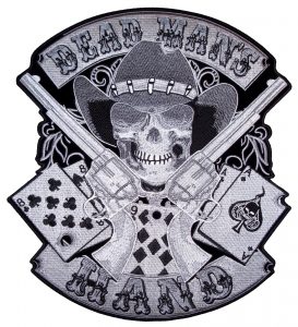 Dead man's hand aces and eights embroidered biker patch