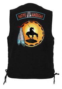 native American end of the trail rocker patch set