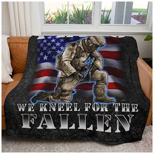 we stand for the flag military minky throw blanket