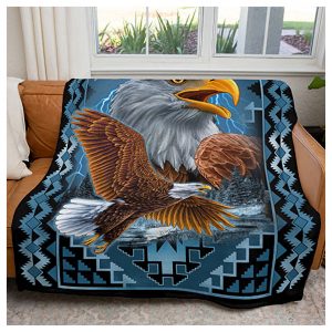 bald eagle minky throw blanket