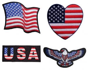 American flags set of four